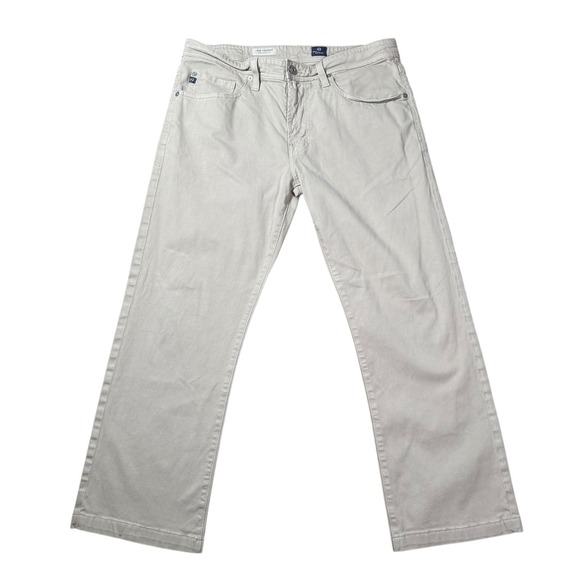 AG‎ Adriano Goldschmied The Protege Straight Leg Khaki Pants Mens 34 USA Made - Picture 2 of 14